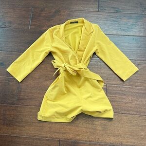 Mustard Belted Romper